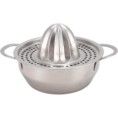 Handmatige Juicer Roestvrij Staal Handmatige Handpers met Kom Juicer Zeef voor Citrus Citroen L