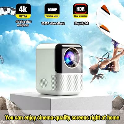 Full HD Mini-projector – 1080P / 4K-video – Android 10 – 5G Wi-Fi – Autofocus – Draagbare Smart-projector voor thuisbioscoop