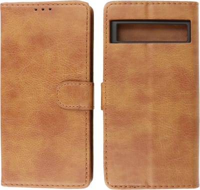 Google Pixel 7A Hoesje Book Case Portemonnee Telefoonhoesje - Bruin