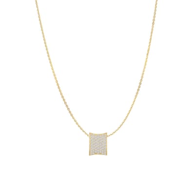 Sif Jakobs - Felline Concavo - SJ - P2391 - CZ - YG - Dames - Ketting - 14 CM