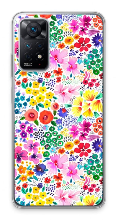Case Company® - Hoesje geschikt voor Xiaomi Redmi Note 11 Pro hoesje - Little Flowers - Soft Cover Telefoonhoesje - Bescherming aan alle Kanten en Schermrand