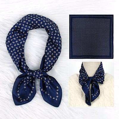 Dames Sjaal - Sjaals - Stola - Vierkante doek - Elegant Stijlvol Dames haar sjaal - Satijn zijde - Hals sjaaltje - Sjaaltje Satijn - Neksjaaltje - Omslagdoek Modesjaals - Neksjaal - Dames Halsdoek -Dame -58，70*70CM