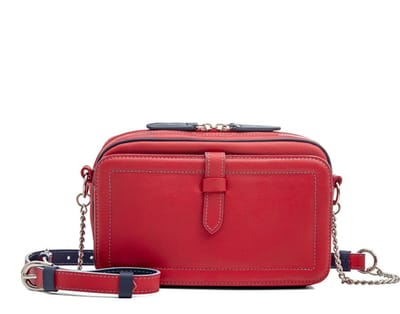 Mywalit Small Leather Shoulder Bag Red