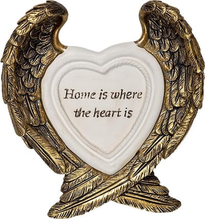 Clayre & Eef Wanddecoratie Vleugels 13 cm Goudkleurig Polyresin