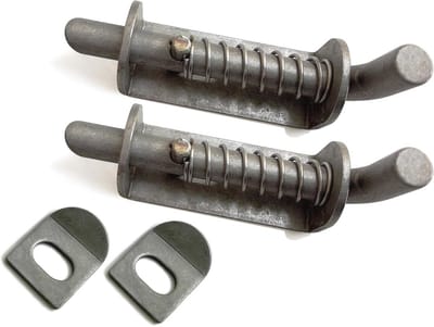 Set van 2 mini roestvrijstalen grendelpen - 5 inch veerbelast voor deurgrepen, schuurdeuren, en huisdierenkooien
