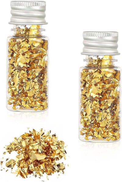Koperblad goudfolie vlokken voor hars - 5 gram metaalfolie voor slijm en hars - nail art en sieraden maken - doe-het-zelf ambacht