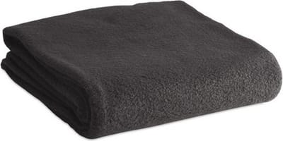 Fleece deken/plaid Cosy - 5x - zwart - 120 x 150 cm - Polyester fleece - 180 gram - lekker warm kleedje