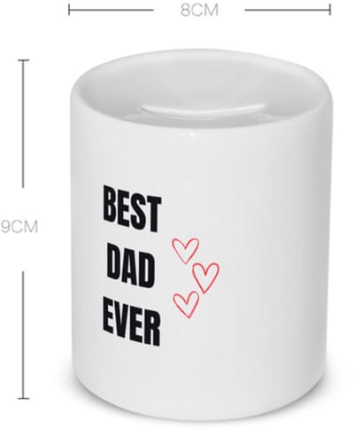 Akyol - best dad ever Spaarpot - Papa - cadeau papa - cadeau - verjaardag papa - 350 ML inhoud