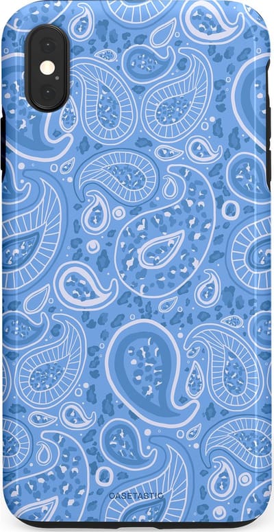 Casetastic Hoesje Geschikt voor Apple iPhone Xs Max - Stijlvolle Beschermende Duo-layer Case - Paisley verleiding