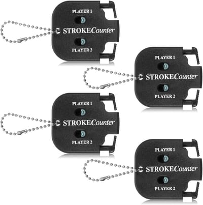 4x Golf Schijf Teller Handmatig Score Tellen Set - Compacte Golf Puntteller met Sleutelhanger