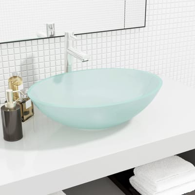 vidaXL - Wasbak - 50x37x14 - cm - glas - mat