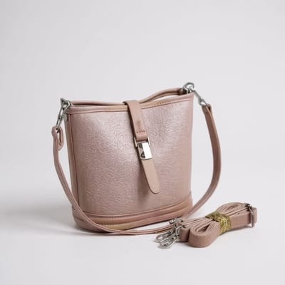 TK-S Handtas-Kleine schoudertas-crossbodytas, accent stiksel, roze