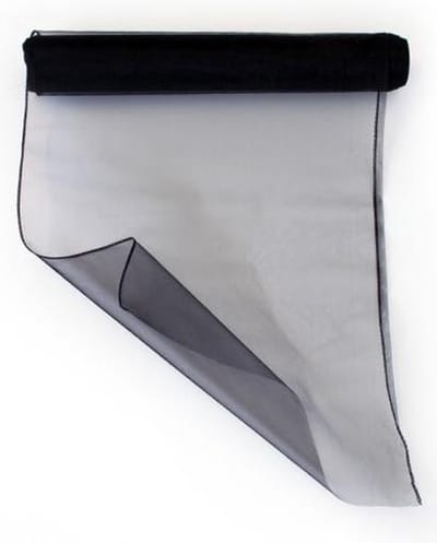 Organza zwart 32 cm x 9 meter - Halloween horror decoratie doek griezel