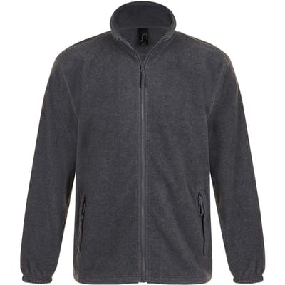 SOLS Heren North Full Zip Outdoor Fleece Jacket (Grijze Mergel)