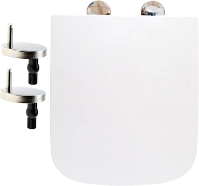 Vierkante Toiletbril - Soft Close Deksel - Eenvoudig Schoonmaken - Quick Release Functie - 42L x 36W cm - Wit