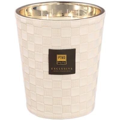 PTMD - Geurkaars Ptmd - Beige - 16x16x19cm