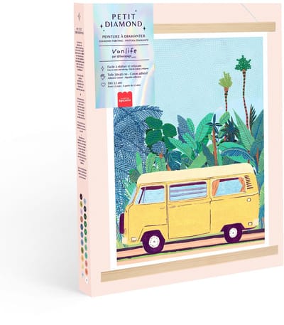 La Petite Epicerie Diamond Painting Kit "Vanlife" 329g H33xW25.5xL3.5cm Creatieve | Hobbyset | kinderen en volwassenen