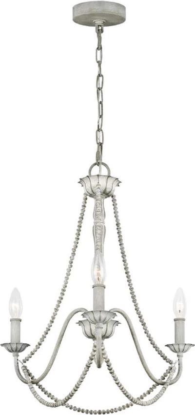Feiss LED Kroonluchter | 3X E14 Max 60W | Dimbaar | Washed Grey