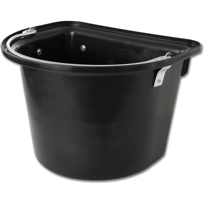 Waldhausen Draagbare voerbak, met draagbeugel Black - 12 L | Zwart