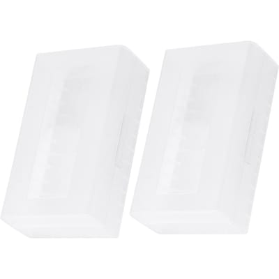2PCS 2*2070021700 Battery Box Container NonWaterproof Battery Storage Box white