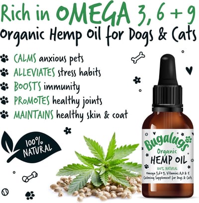 Bugalugs Organic Hemp Oil 50ml for Dogs & Cats