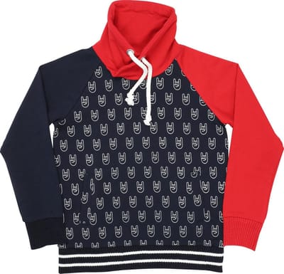 Vinrose Hoodie Daley - Sweater - Blauw/Rood - Jongens - Maat: 98/104