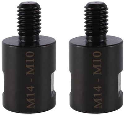 Dailygoods - M10 naar M14 adapter - 2 stuks - Geschikt voor diamantboorkronen - Zwart - Buitendraad naar binnendraad - Perfect voor polijstpads - Hand...