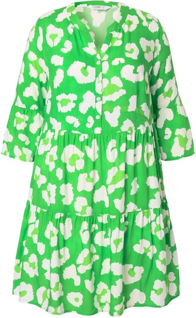 Angel of Style - Dames - Jurk all-over print tuniekhals - Mintgroen - Maat 44
