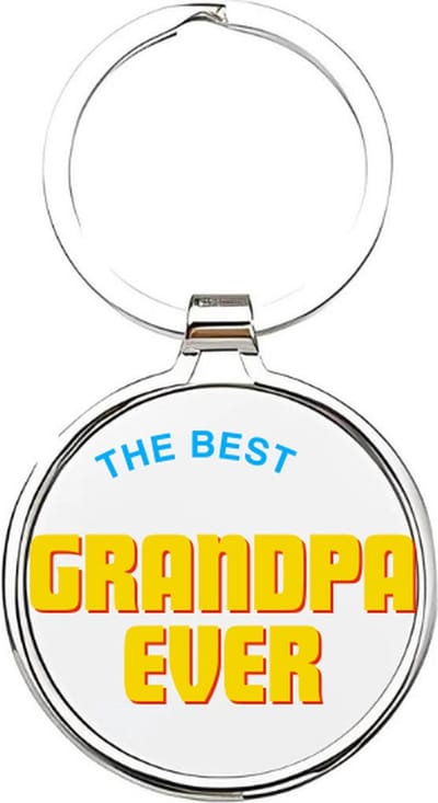 Akyol - The best grandpa Sleutelhanger - opa - De leukste opa - Opa sleutelhanger - grootvader sleutelhanger - Sleutelhanger voor opa - Familie sleutelhanger - verjaardagscadeautje - cadeau voor opa - grandfather - Pake - 4 x 7,5 CM