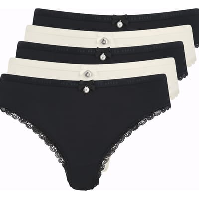 Ted Baker Petal 5pk Brief Black / Whisper White Taglia: M | Biancheria intima Outlet | Donna | Nero