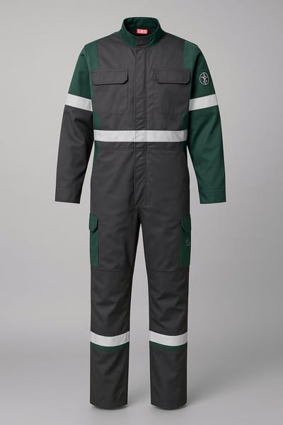 HAVEP Industrie Overall 20341269ACW - Maat 56 - Donkergroen/Zwart met Reflectiestrepen
