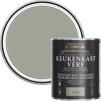 Rust-Oleum Lichtgroen Afwasbaar Mat Keukenkastverf - Theeblad 750ml