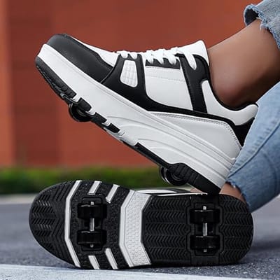 Rolschaats schoenen - Sneakers met wielen - Actieve buitenpret - Afneembare wielen - Kindermaat - Meisjes