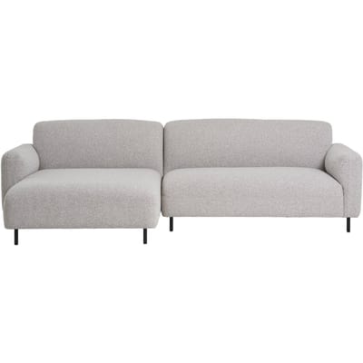 House Nordic Salvador Lichtgrijs Bouclé 2-Zits + Chaise Lounge Links