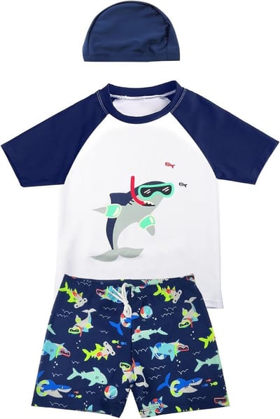 UV Beschermend Shirt en Zwemshorts voor Kinderen van 2-10 Jaar - UV Bescherming, Sneldrogend, Comfortabel en Ademend Zwemkleding