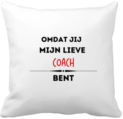 Akyol - omdat jij mijn lieve coach bent Kussen hoes - Coach - de liefste coach - sport - verjaardag - cadeautje voor coach - kado - geschenk - 40 bij 40 cm