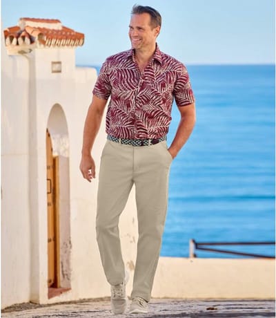 ATLAS FOR MEN - Chino van stretchtwill - Heren - Verkrijgbaar in grote maten - W44