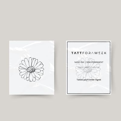 Tijdelijke tattoo madeliefje | Neptattoo volwassenen | Tijdelijke tattoo voor volwassenen | Temporary tattoo | Plaktattoos voor volwassenen | Neptattoos | Probeer zorgeloos een tattoo | tattforaweek