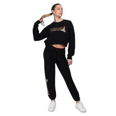 Lonsdale dames-sweatshirt Culbokie met ronde hals, cropped