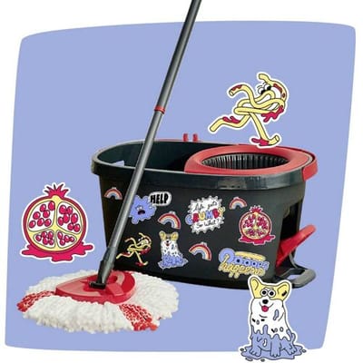 183683 Vileda TURBO MY STYLE Box - Dirt is Good Complete ruitenwisserset Antraciet, Rood 1 stuk(s)