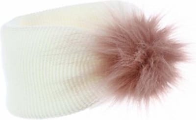 iN ControL baby haarband met pompom - ecru