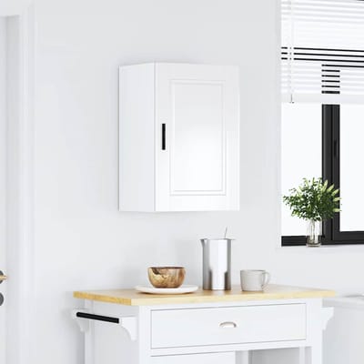 vidaXL - Keukenbovenkast - Porto - bewerkt - hout - hoogglans - wit