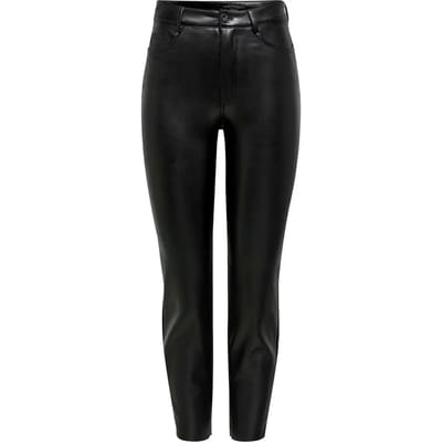 ONLY ONLEMILY HW ST ANK FAUX LEATHER PNT NOOS Dames Broeken - Maat XS X L34