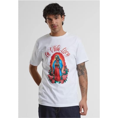 Mister Tee - La Vida Loca Mary Heren Tshirt - XS - Wit