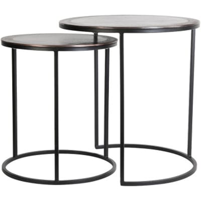 Light & Living - Bijzettafel TALCA - Ø50x52cm - Brons - Set van 2