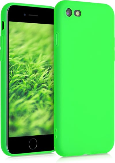 kwmobile telefoonhoesje geschikt voor Apple iPhone SE (2022) / iPhone SE (2020) / iPhone 8 / iPhone 7 - Hoesje voor smartphone - Back cover in neon groen