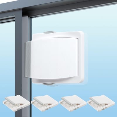 Dailygoody - Glazen Schuifdeur Kinderslot - 4 Stuks - Veiligheid voor Kinderen - Zelfklevend - Schuifraam Kindersloten - Geschikt voor Schuifdeuren -