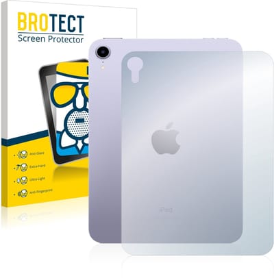 BROTECT - Screenprotector voor Apple iPad Mini 6 WiFi 2021 (Achterkant, 6 Gen.) - Folie Beschermfolie Beschermglas matte