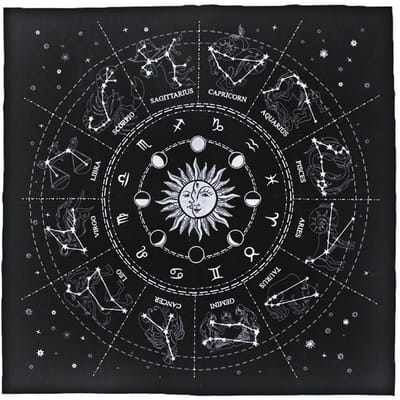 Tarot Special Tafelkleed Zacht Velours Tafelkleed Divinatie Kaart Tafelkleed black