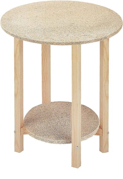 Glazen Tafel Rond - Eettafel Hout - Wonen Keuken - Zonder Nagellak - 45x75cm - Naturel